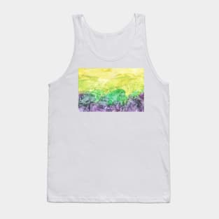 Bright landscape, nature. Encaustic wax art. Painting drawing Tank Top